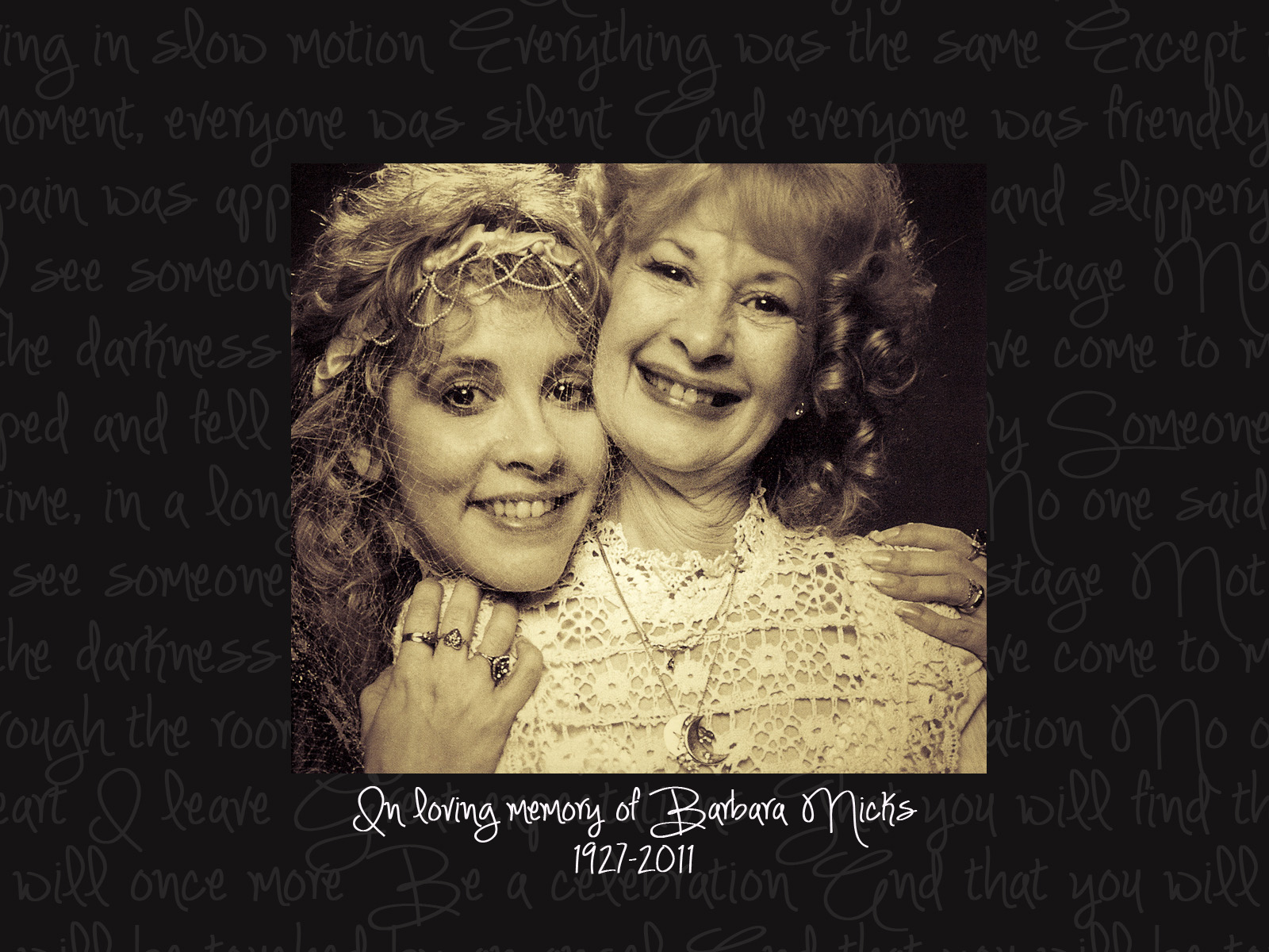 in memory of barbara nicks 1927-2011